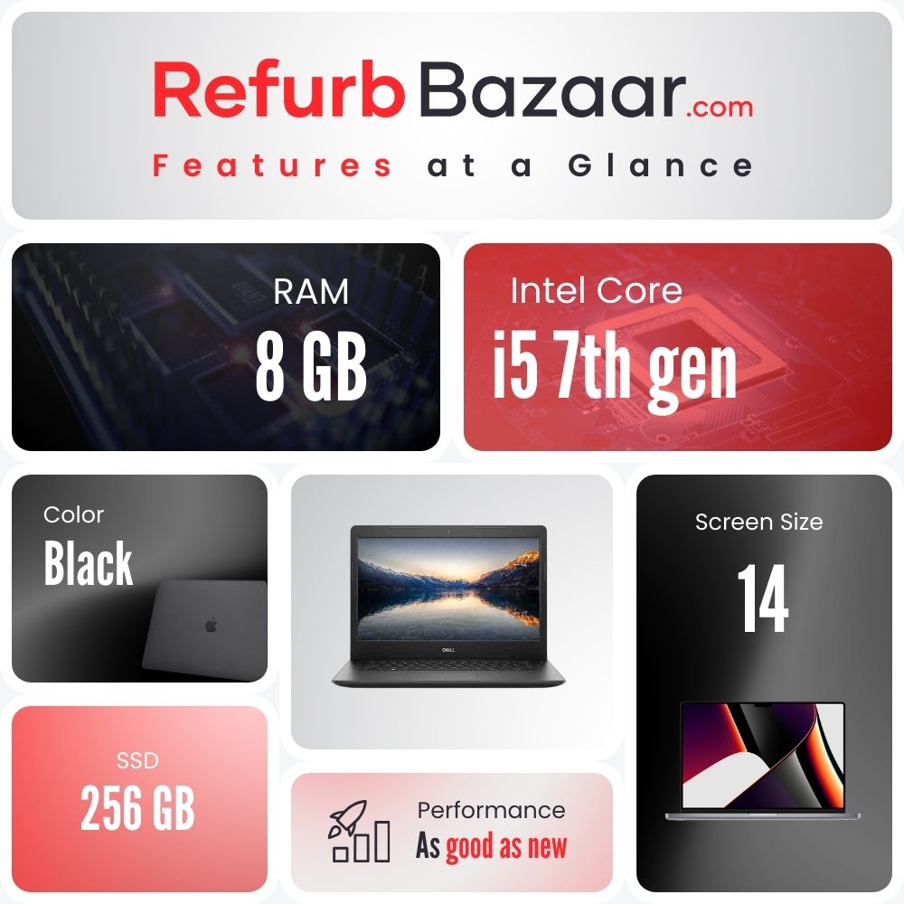 Refurbished Dell Latitude 3490 - i5 7th Gen, 8GB RAM, 256GB SSD